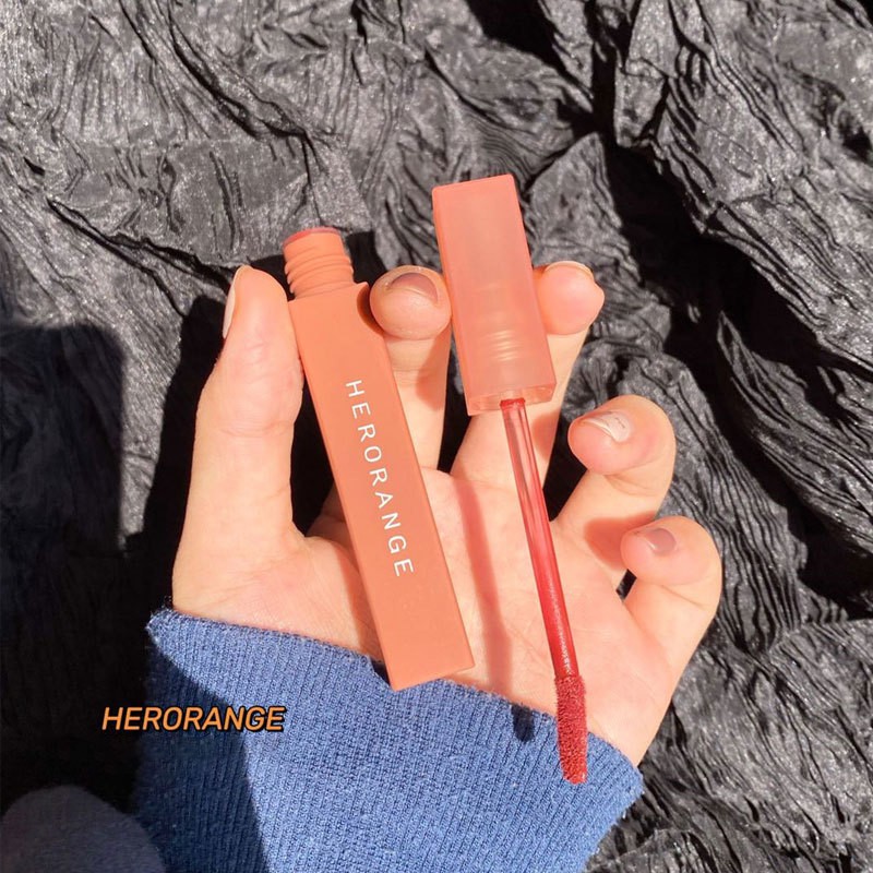 [Hàng mới về] [Free ship] HERORANGE Son Kem Bóng Nhung Mịn Lì lip Mud Lip Glaze Lip Gloss Ống vuông | BigBuy360 - bigbuy360.vn