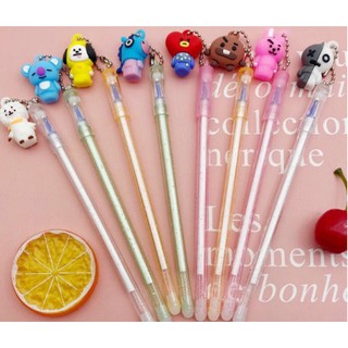 (Combo 100 cây) bút nước cute có hình treo tòn ten viết xoá được.