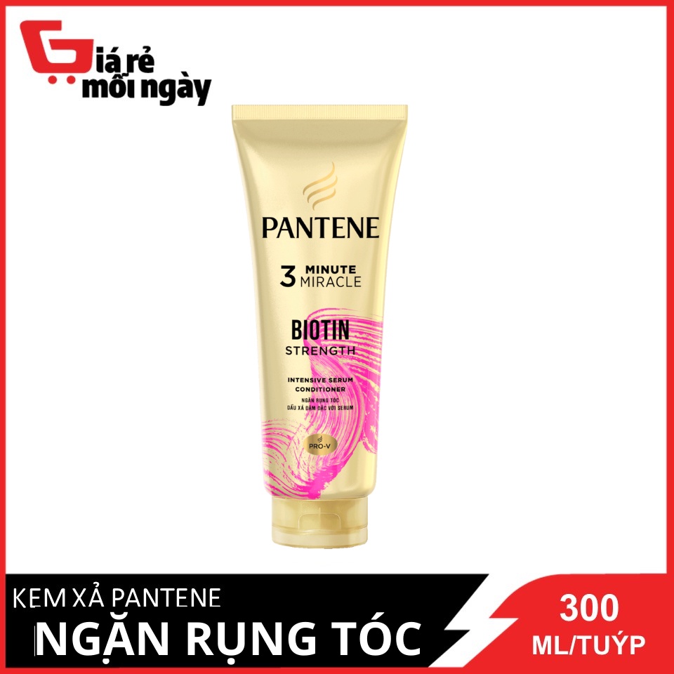 Dầu xả 3 phút diệu kỳ Pantene Ngăn rụng tóc 300ml - Mẫu mới 2021