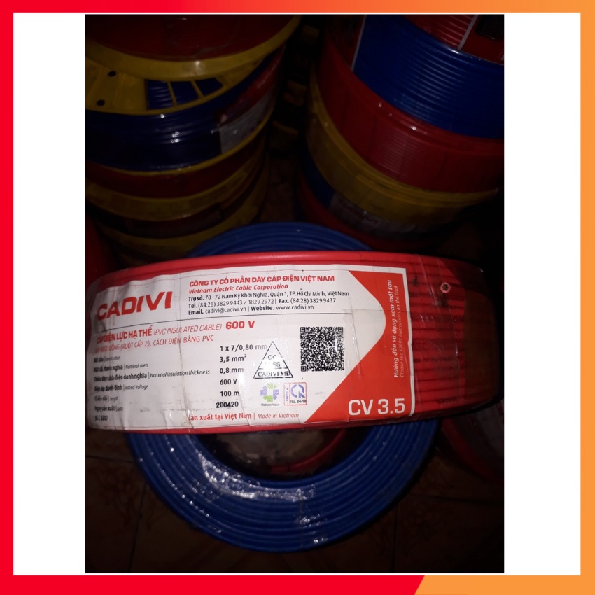 Dây điện đơn CADIVI 1.5/2.0/2.5/3.5/40/6.0.8.0- DALICO