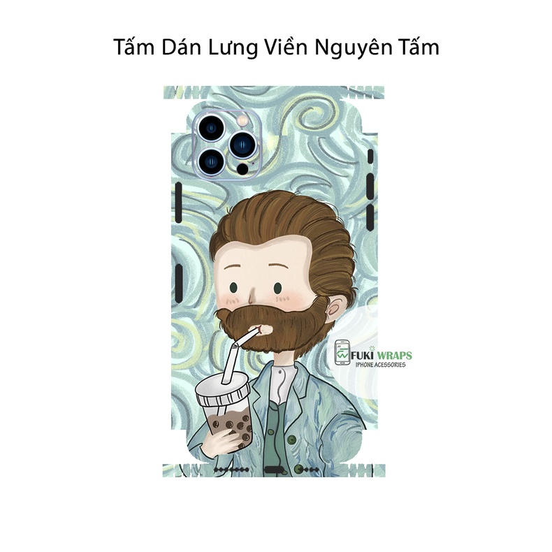 Tấm dán Skin Mặt Sau Trà Sữa FULL VIỀN Dành Cho 13prm , 12prm , 11prm , x, xsm, ip11 , ip12 , ip13 - FukiShop