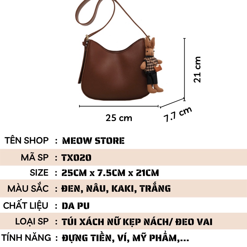 Túi xách nữ thời trang kẹp nách đẹp MEOW STORE TX020