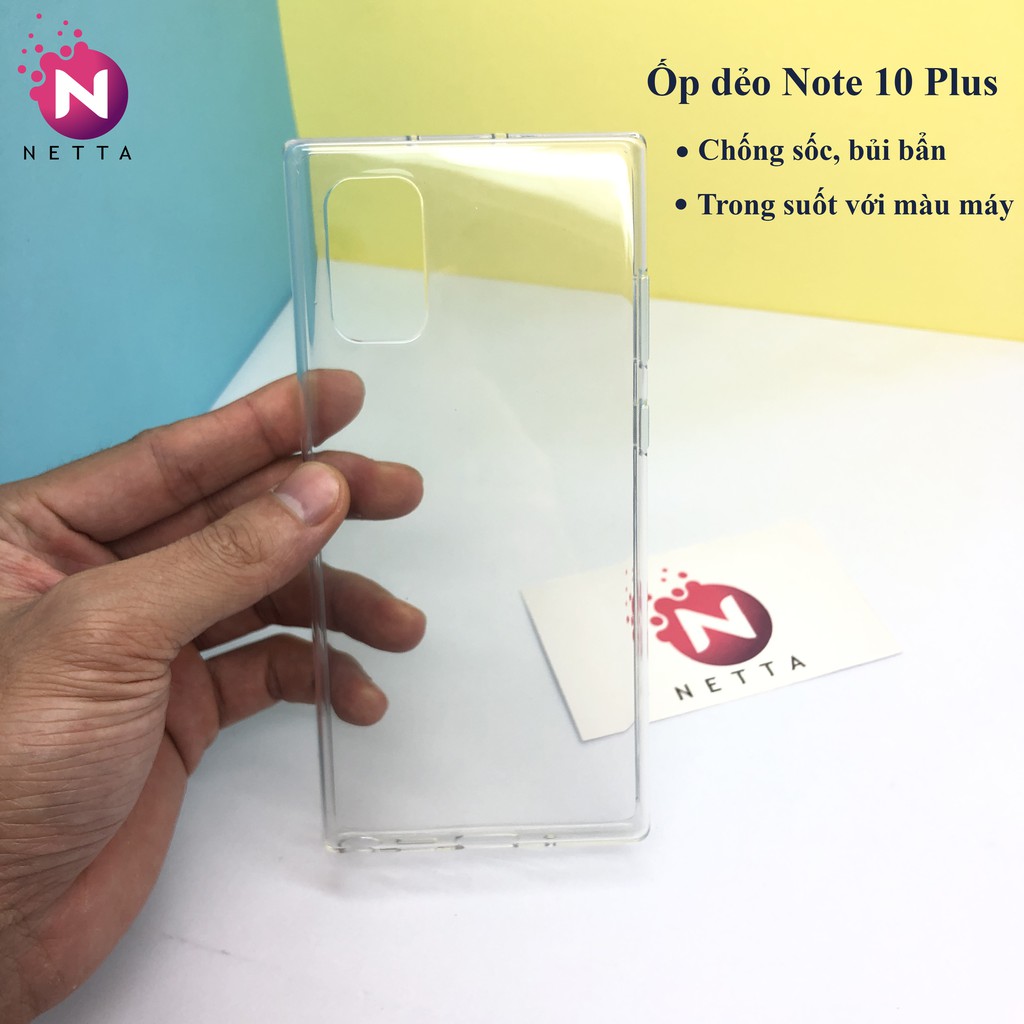 Ốp lưng Note 10 Plus trong suốt chính hãng Samsung, bảo vệ mọi góc cạnh của máy, tôn thêm vẻ đẹp của màu máy