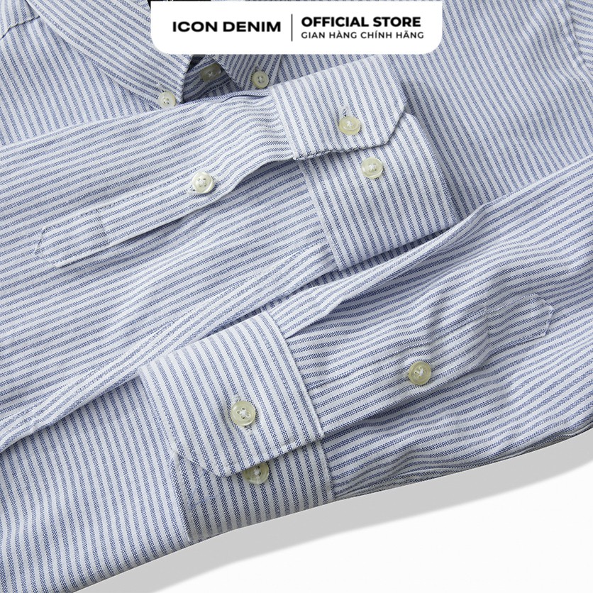Áo Sơ Mi Oxford Nam ICON DENIM Tay Dài Có Túi Sọc | BigBuy360 - bigbuy360.vn