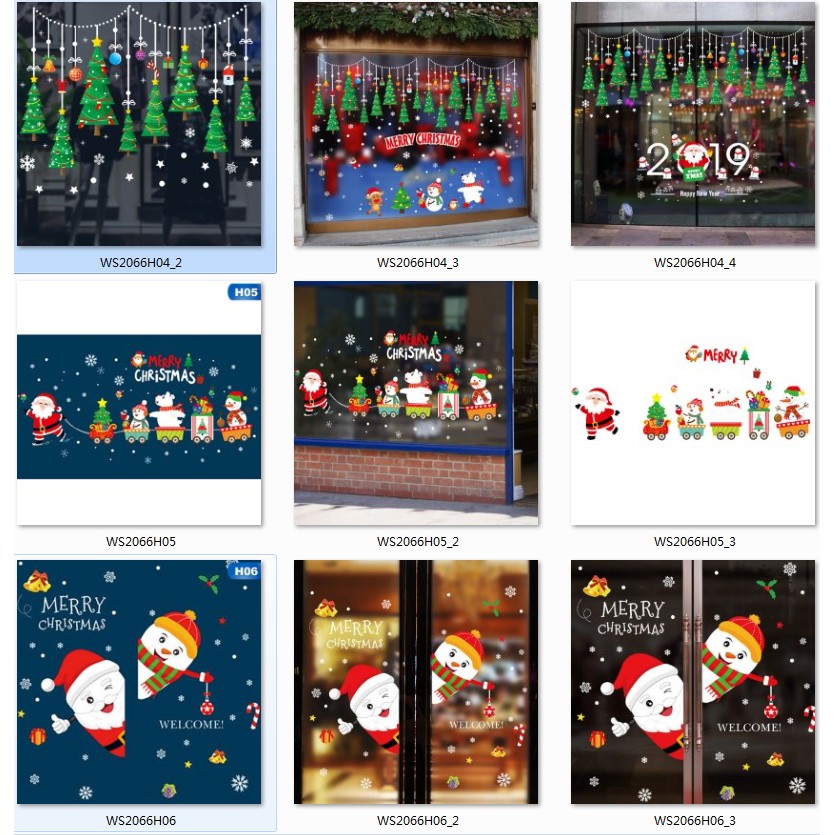 Decal dán tường Merry Christmas phong cách giáng sinh 45 * 60cm