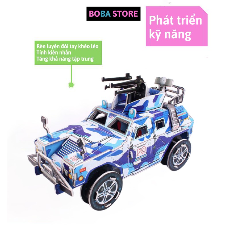 Đồ chơi lắp ráp mô hình nhà 3D bằng bìa xốp Boba Store đồ chơi giáo dục cho bé nhiều mẫu mới nhất 2021