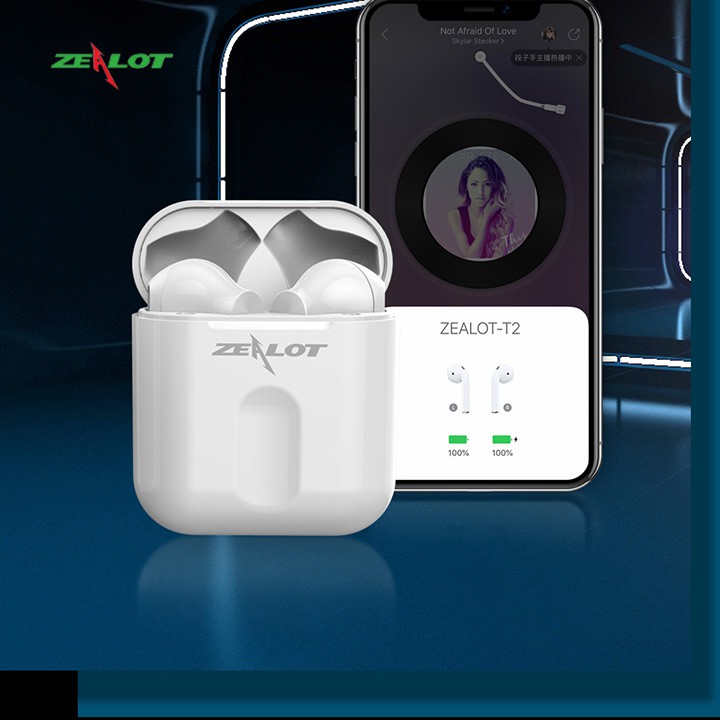 Tai nghe bluetooth Zealot T2 tai nghe nhét tai không dây bluetooth 5.0 âm thanh sắc nét sống động