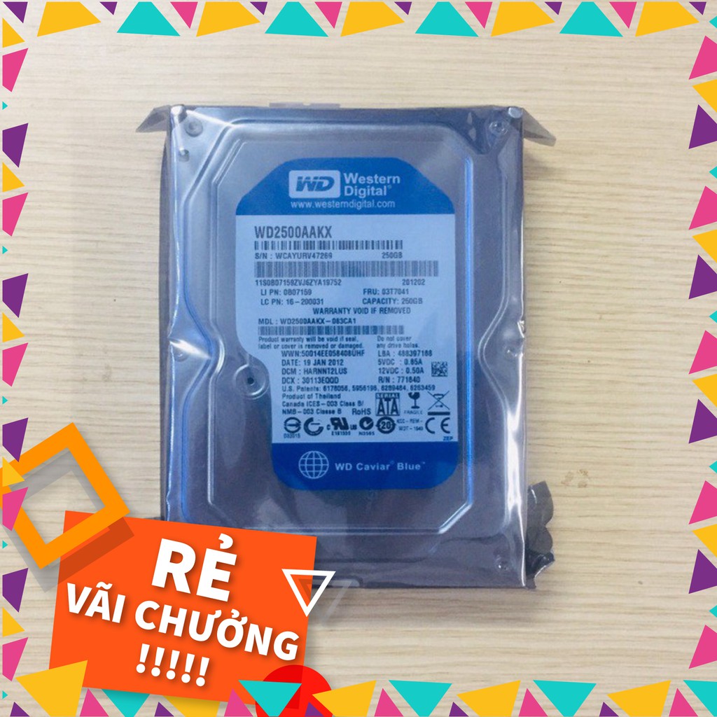 Ổ cứng chuyên dụng Camera 250GB Western Digital, Seagate - Chính hãng Bh 24th - C