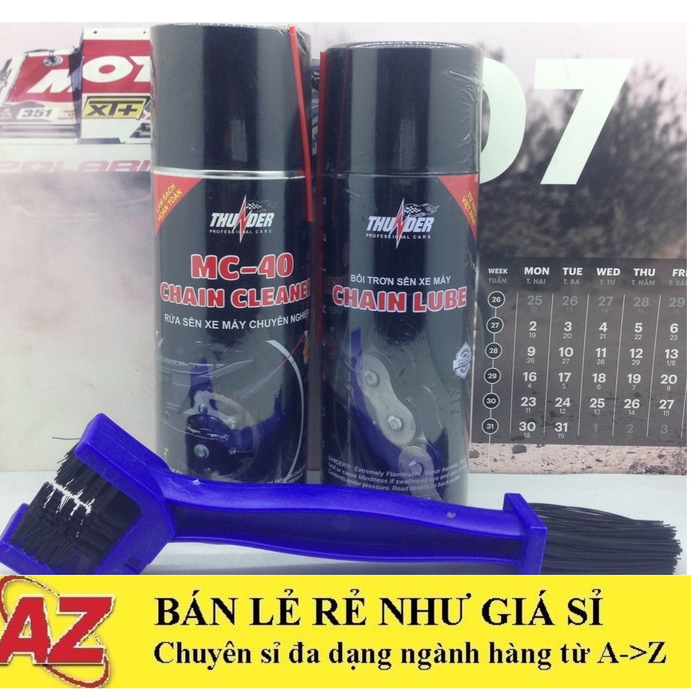 Bộ Vệ Sinh Sên MC-40 400ml, Bôi Trơn Dưỡng Sên Thun.der Cao Cấp