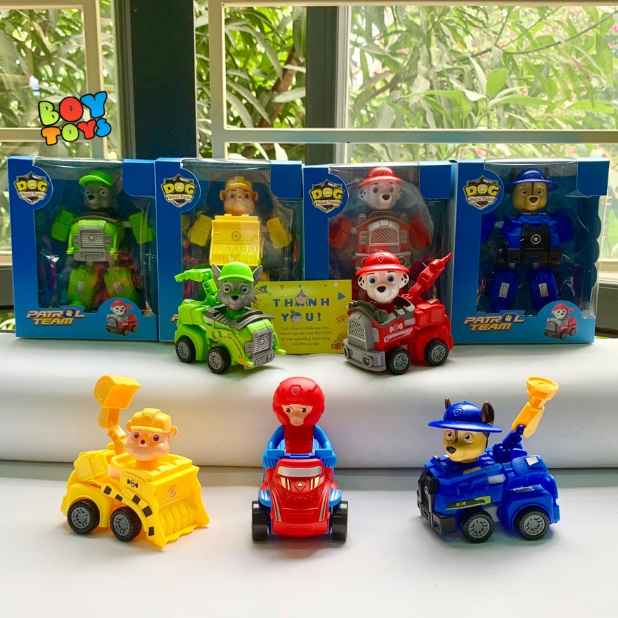 Đồ chơi chó cứu hộ Paw Patrol lắp ráp biến hình 2 trong 1 cho bé thỏa sức vui chơi