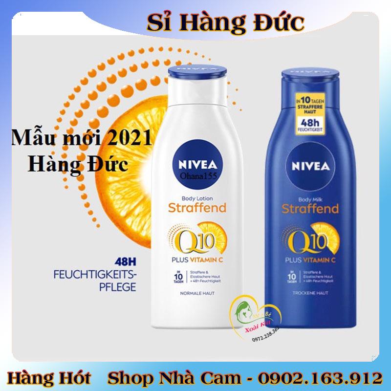 Dưỡng thể Nivea Q10 Vitamin C 400ML giúp sáng da, mềm mịn– Nội địa Đức Đủ Bill [Hot]