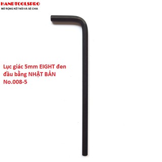 Lục giác 5mm EIGHT đen đầu bằng NHẬT BẢN No.008-5