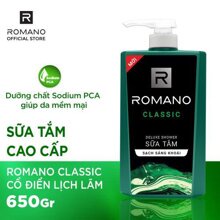 Sữa tắm Romano hương nước hoa 650g Xanh Classic