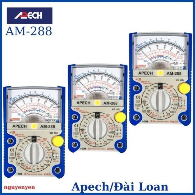 [Đài Loan] Đồng Hồ Đo VOM Vạn Năng Đa Năng Kim Apech AM-288 Chuẩn - Độ Chính Xác Cao - Kèm Bộ Que Đo