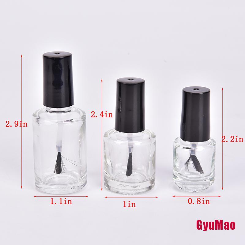 1 Lọ Thủy Tinh Rỗng Kèm Cọ Lau Chùi Móng Tay 5/10/15ml