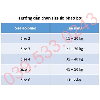 Áo phao bơi cho mọi lứa tuổi