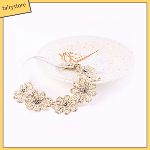 Băng Đô Đính Hoa Xinh Xắn Cho Bé Gái