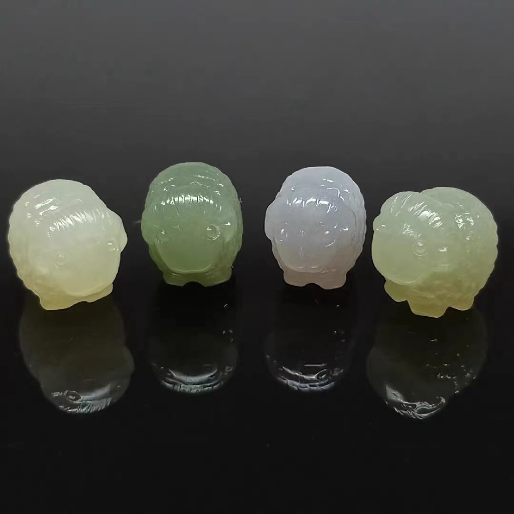 Phụ Kiện Mặt Dây Chuyền Hình Cừu Nhỏ Tự Nhiên Hetian Shiqinghai
