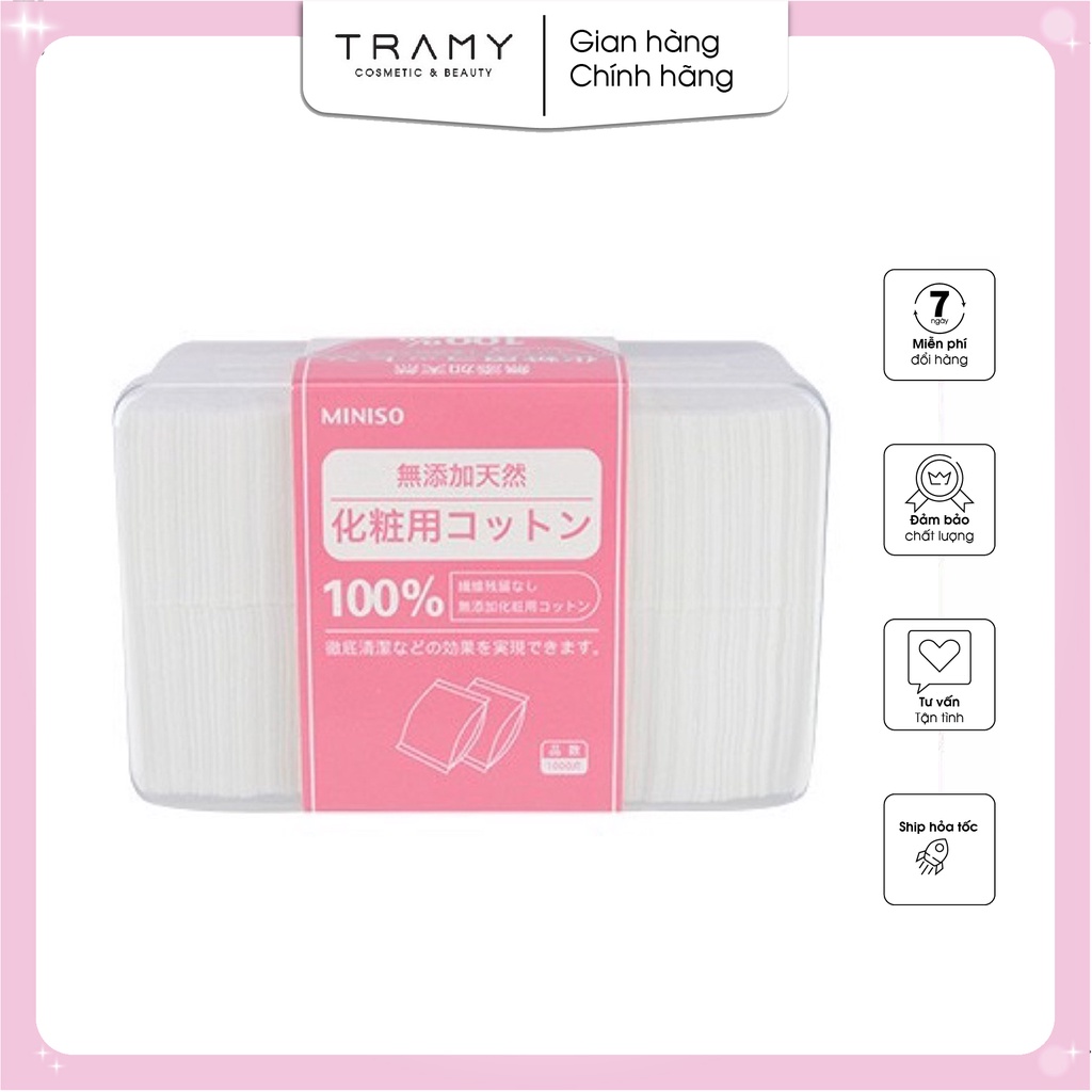 Bông Tẩy Trang Miniso Siêu Mỏng 1000 miếng