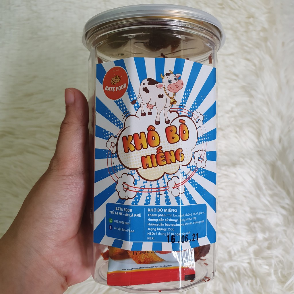 Khô Bò Miếng 250g Siêu Ngon Loại Đặc Biệt I BateFood I Ăn Vặt Ngon Sài Gòn | BigBuy360 - bigbuy360.vn