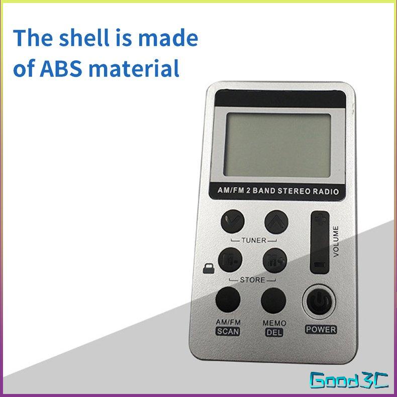 Đài phát thanh nhỏ AM FM bỏ túi âm nổi di động kỹ thuật số siêu