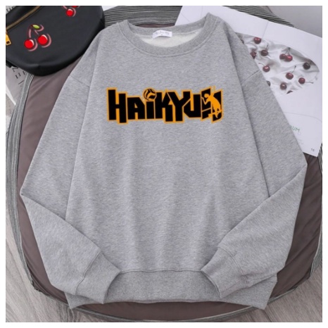 ÁO SWEATER UNISEX CHẤT NỈ BÔNG  in chữ HAIKYUN