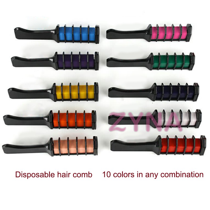 Ready Stock Temporary Hair Chalk Hair Color Comb Dye Salon Party Fans Cosplay Tool &VN
