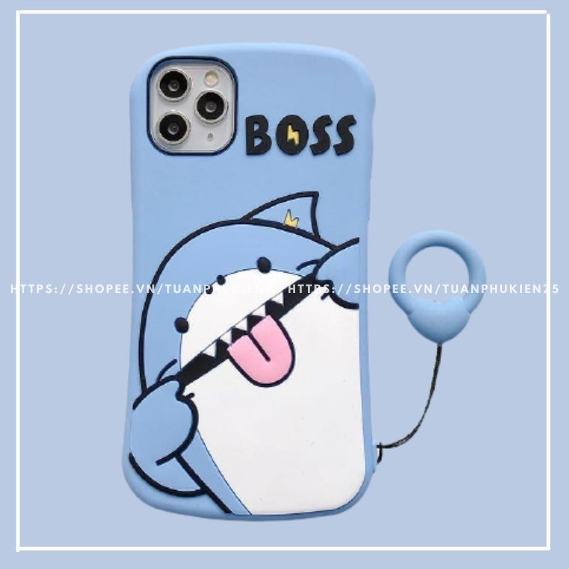 Ốp Lưng Ip ⚡ Freeship ⚡ Combo Ốp SIlicon Boss Shark⚡ Ip 6/6s/6P/6SP/7/8/7P/8P/X/Xs/XR/Xsmax/11/11Pro/11Promax