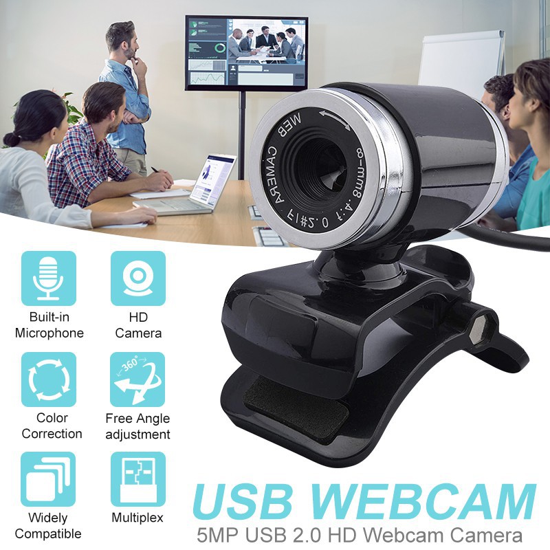 Webcam Hd Chuyên Nghiệp Có Mic Và Kẹp Gắn Cho Máy Tính Để Phát Sóng Trực Tiếp