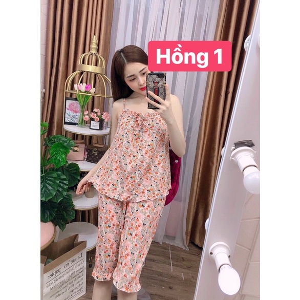 Đồ bộ voan lụa lững mặc nhà mát
