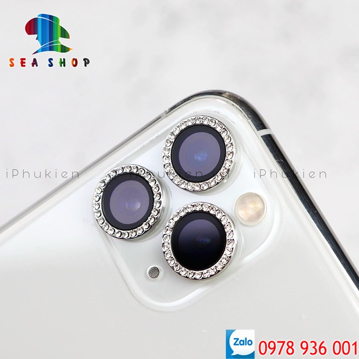 Mắt bảo vệ Camera cho iPhone 11 Pro, 11, 11 Pro Max -Chất liệu TITAN-Không gây yếu sóng-Kính cường lực full màn