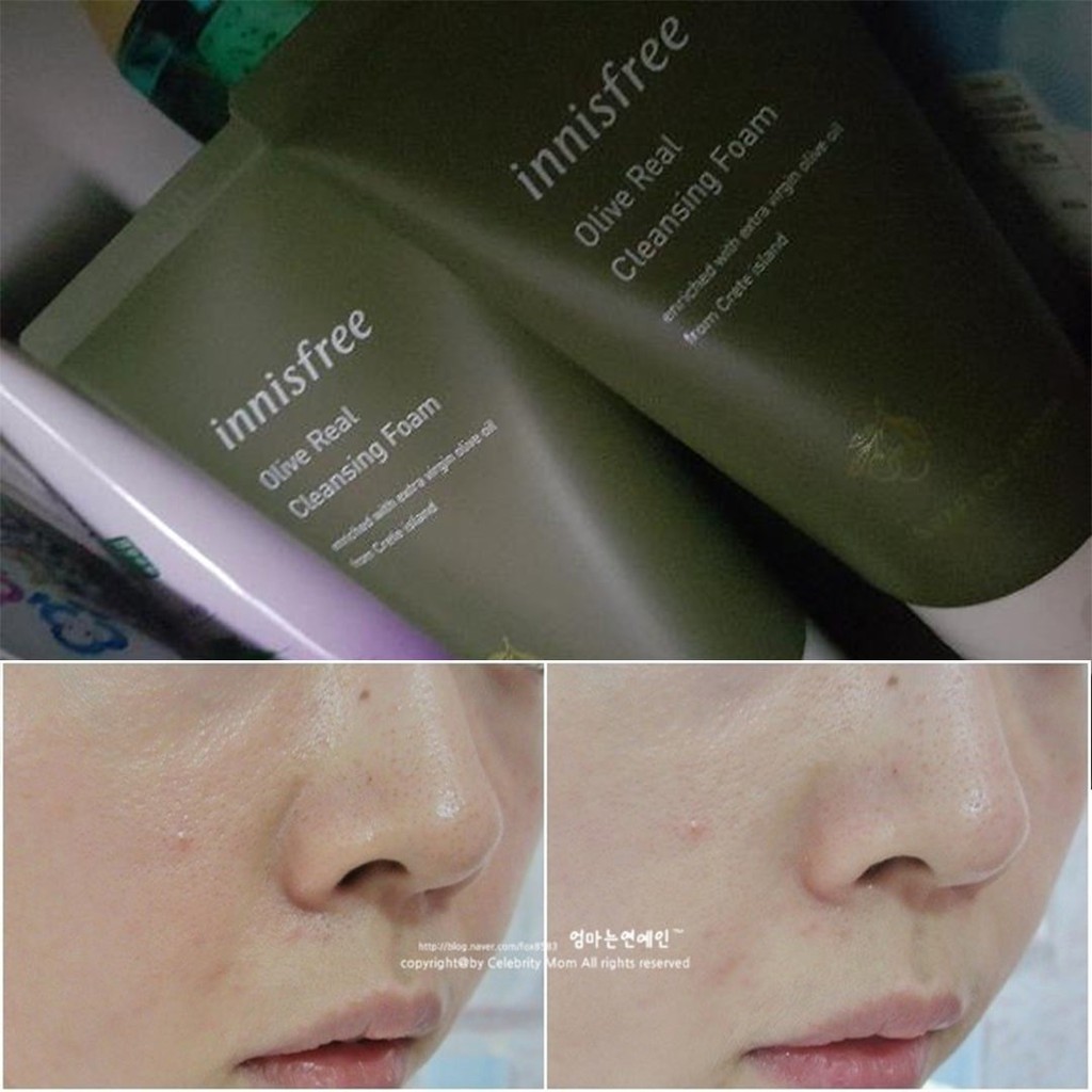 Sữa Rửa Mặt Dưỡng Ẩm Sâu Dành Cho Da Thiên Khô Innisfree Olive Real Cleansing Foam