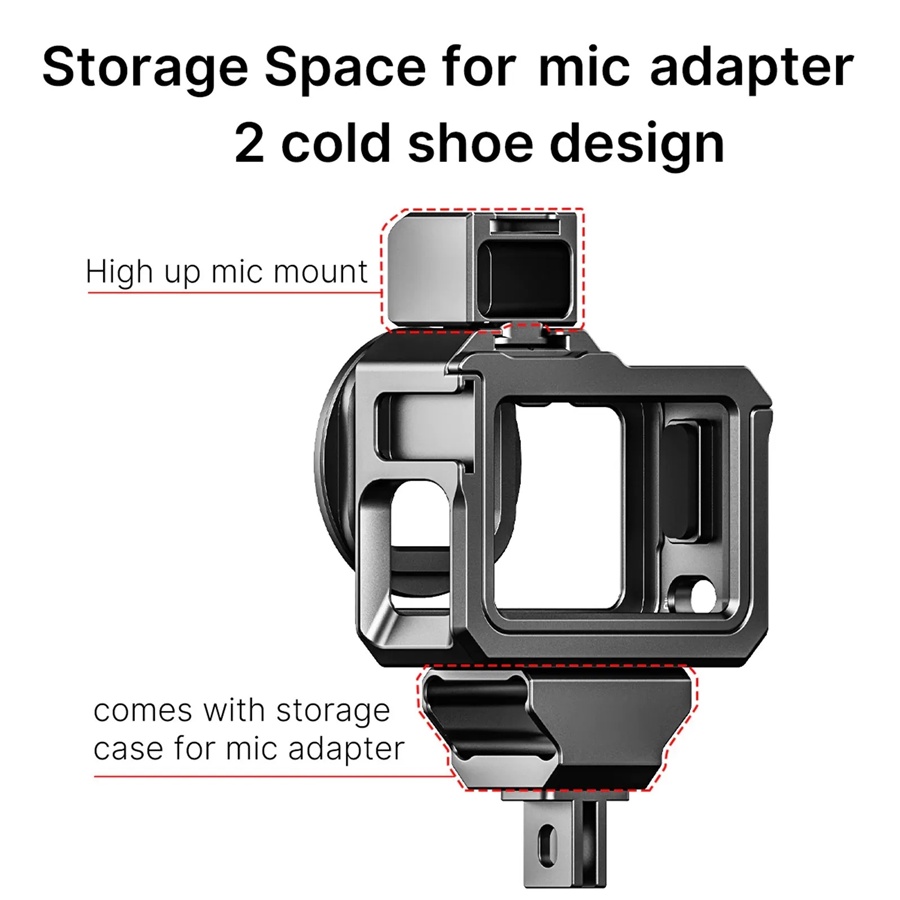 ULANZI G9-5 - Khung Bảo Vệ Dành Cho GoPro 9 Tích Hợp Cold Shoe Mount