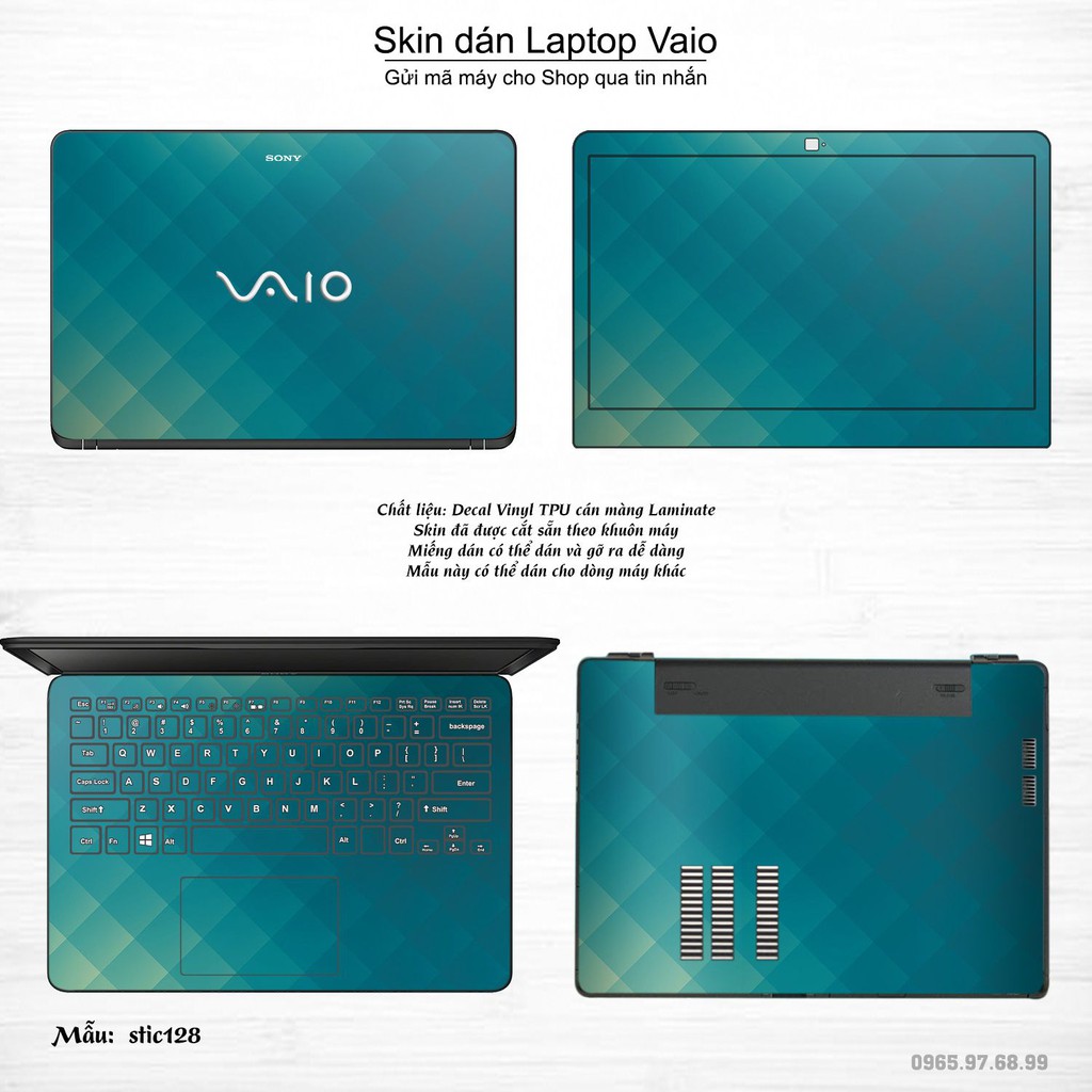 Skin dán Laptop Sony Vaio in hình Hoa văn sticker nhiều mẫu 21 (inbox mã máy cho Shop)