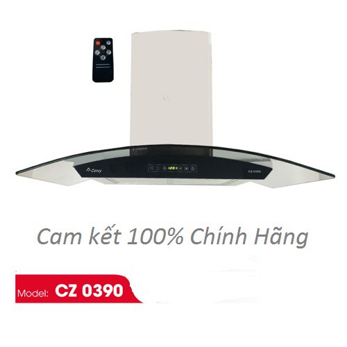 [Mã 55ELSALE2 giảm 5% đơn 3TR] Máy hút mùi kính cong cảm ứng Canzy CZ 0390 (có điều khiển từ xa)