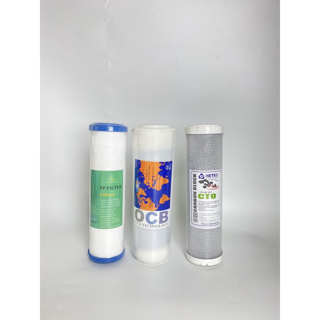 LÕI SỐ 1 - bộ 123 lõi thô sử dụng tất cả máy lọc nước Kangaroo, Karofi, Sunhouse, AquA chính hãng