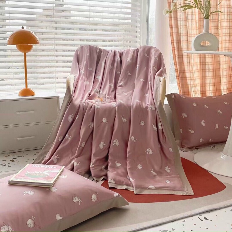 Chăn lụa thái siêu mềm mát Cực phẩm, Lô hội kháng khuẩn loại 1