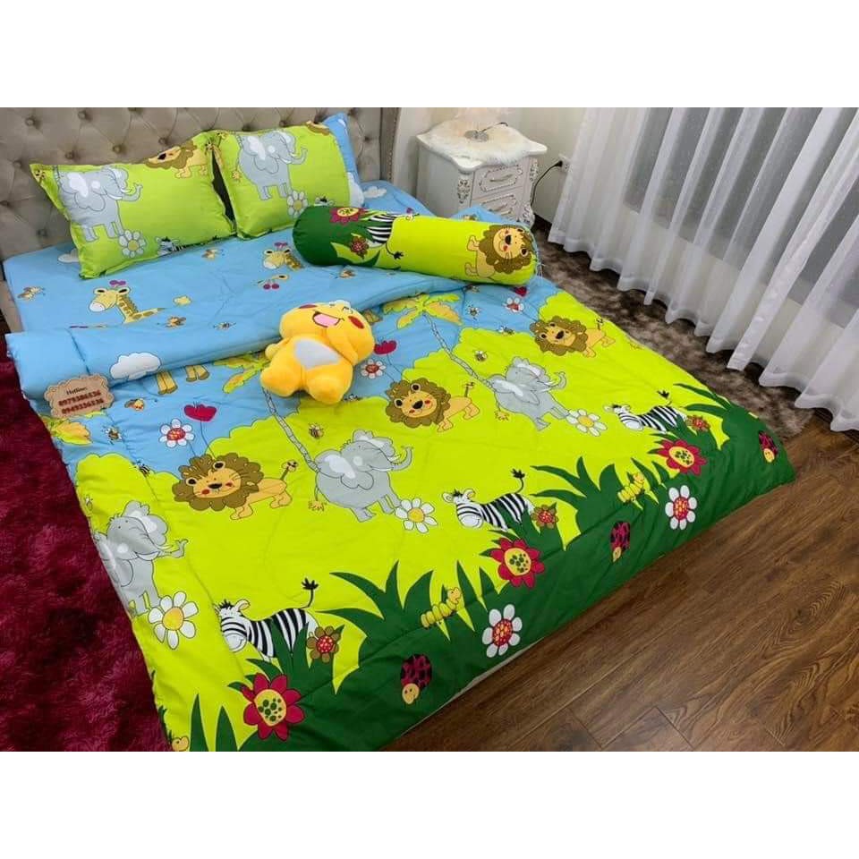 Set ga gối cotton Polly Hình kiity hồng