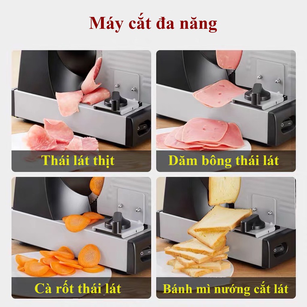 Máy cắt thit, Máy thái thịt đông lạnh, rau củ, thực phẩm - Nhỏ gọn - Dễ sử dụng - Bền bỉ - Công suất 150W (1634SP)