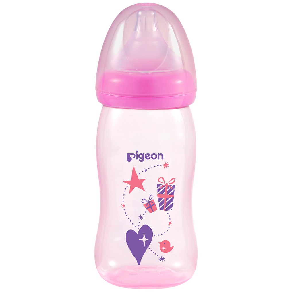 Bình sữa PP Plus họa tiết xanh hồng 160ml /240ml