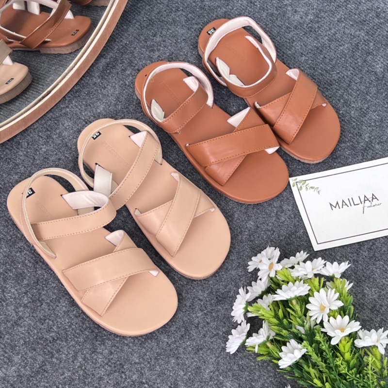 Sandal đế xẹp MAILIAA quai kẹp, quai chéo