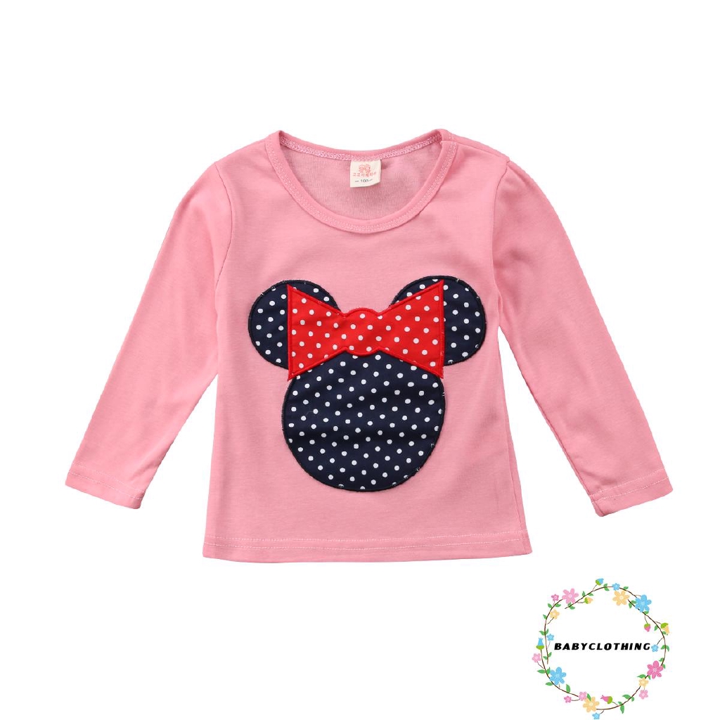 ღWSVღNew Kids Toddler Clothes Girls Polka Dot Long Sleeve Casual T Shirt Blouse Tops