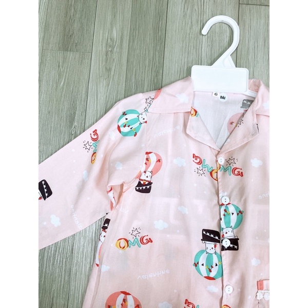 PIJAMA TAY DÀI QUẦN DÀI BÉ GÁI 9-35kg