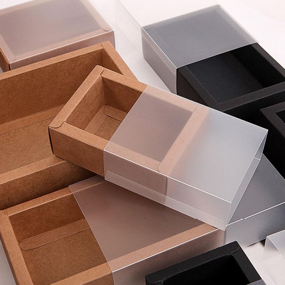 Set 5 Hộp Giấy Kraft Màu Đen Đựng Bánh Kẹo Bánh Quy Tiện Dụng