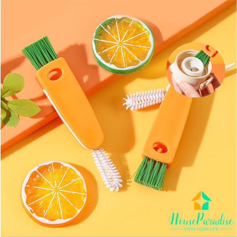 Cọ vệ sinh cốc giữ nhiệt ba trong một có nắp đậy đa năng có thể gập lại