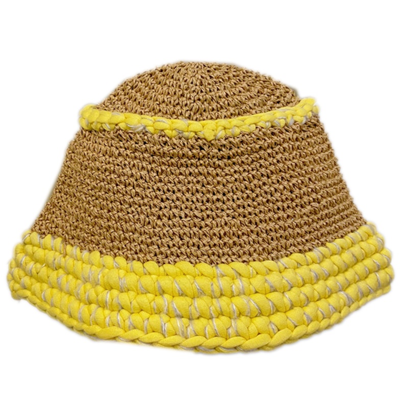 Nón Tai Bèo Đan Len Vành Rộng Màu Sắc Xinh Xắn Thời Trang Xuân Hè Cho Nữ