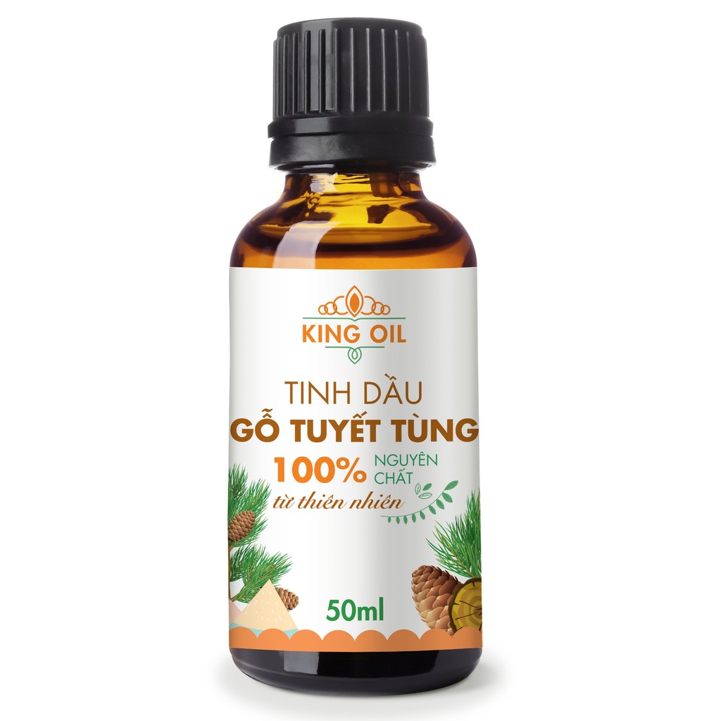 Tinh dầu gỗ Tuyết Tùng (gỗ Hoàng Đàn) nguyên chất 100% từ thiên nhiên chai 10ml, 50ml, 100ml - KingOil