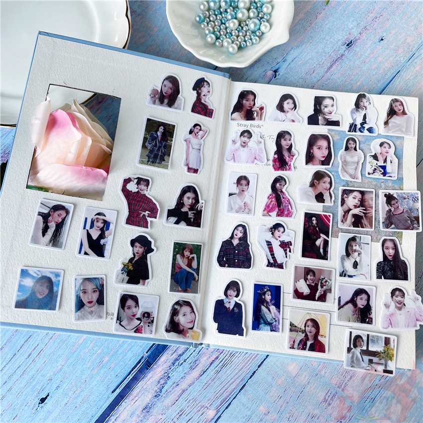★★★ Iu Lee Ji Eun Q-3 ♪ Sticker Trang Trí Nhật Ký Xinh Xắn Chất Lượng ★★★ Set 40 Sticker Dán Trang Trí Album DIY