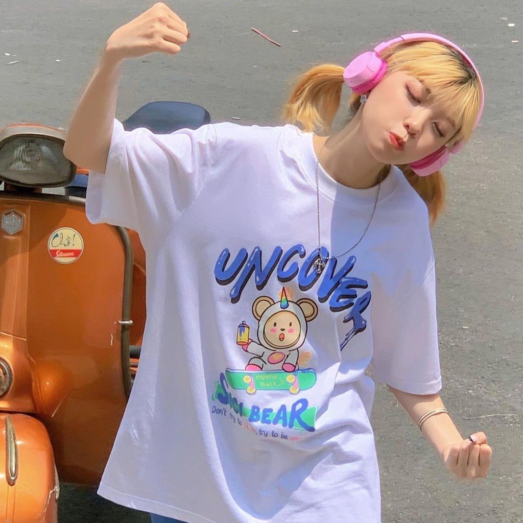 [LOCAL BRAND] Áo thun uncover lướt ván tay lỡ form rộng vải Cotton - Thời trang nam nữ Unisex Streetwear