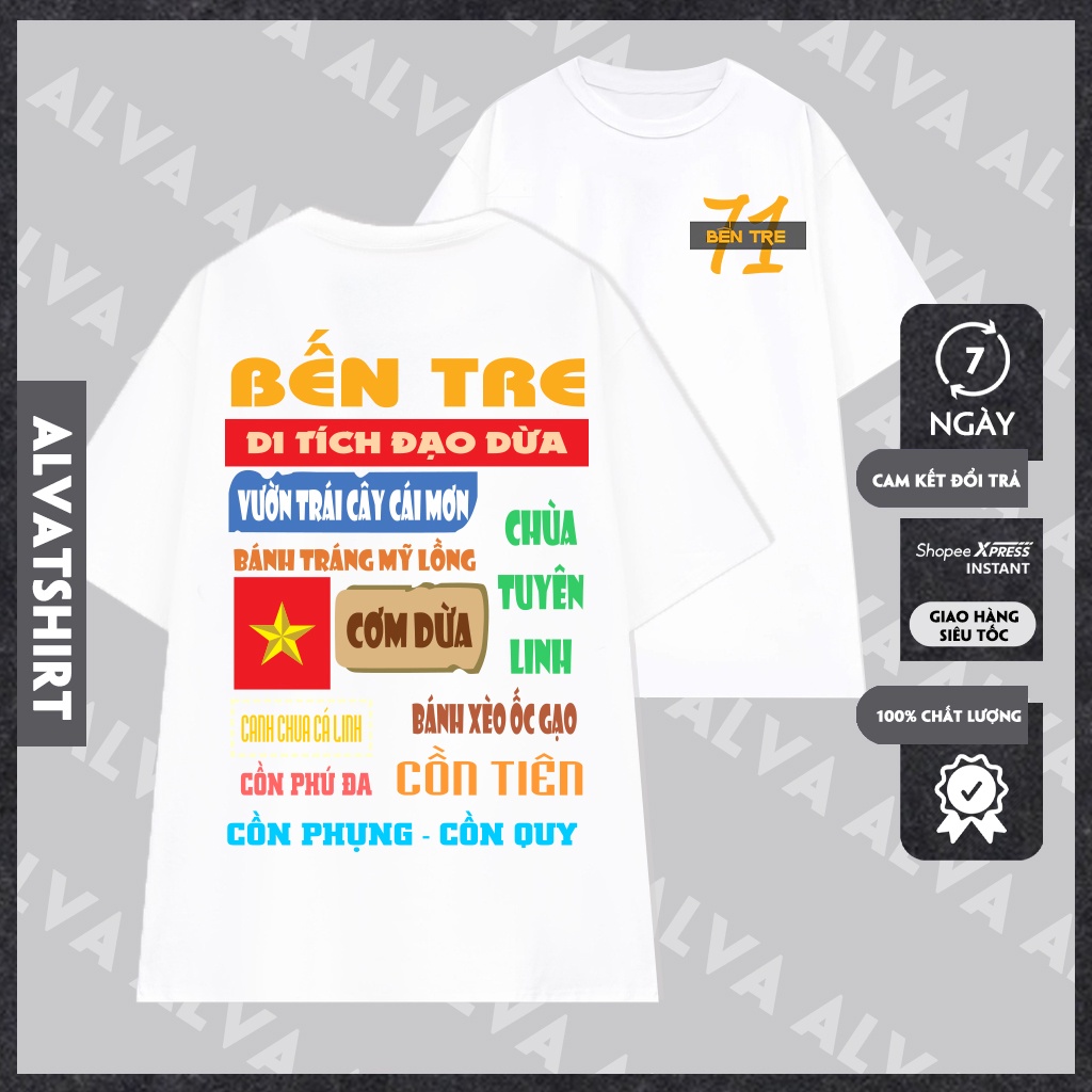Áo thun các tỉnh miền Tây Màu Trắng Việt Nam Oversize Unisex độc quyền tại Alva